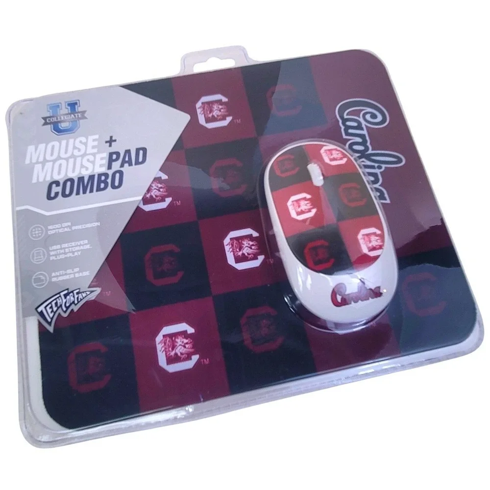 South Carolina Gamecocks Wireless Mouse and Mousepad‎ Combo SOAR NCAA-MMP3 New